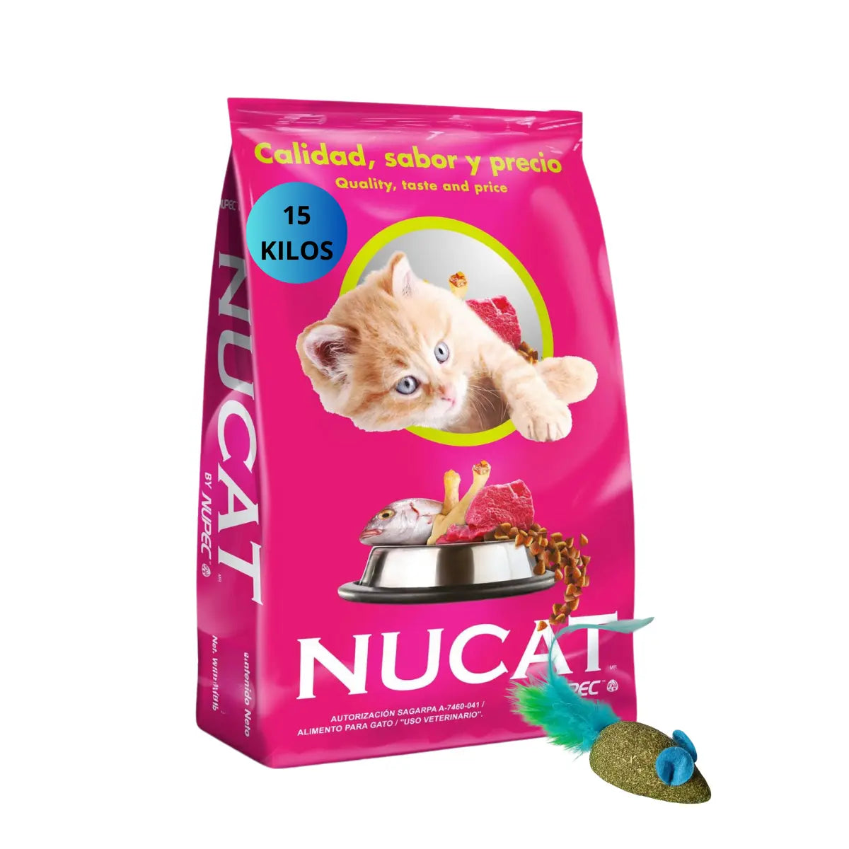 Croquetas Para Gato Adulto Nucat 15 Kg + Regalo Para Gato Nucat