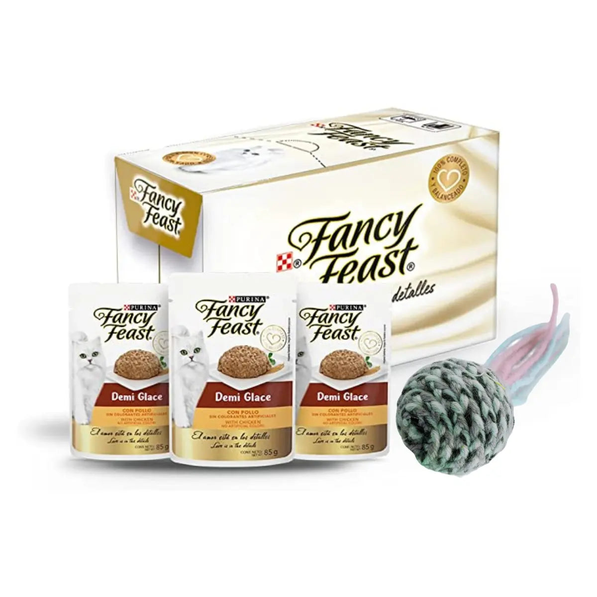 Fancy Feast Demi Glace de Pollo para Gato Adulto | Pack 20 Sobres Nutritivos Purina