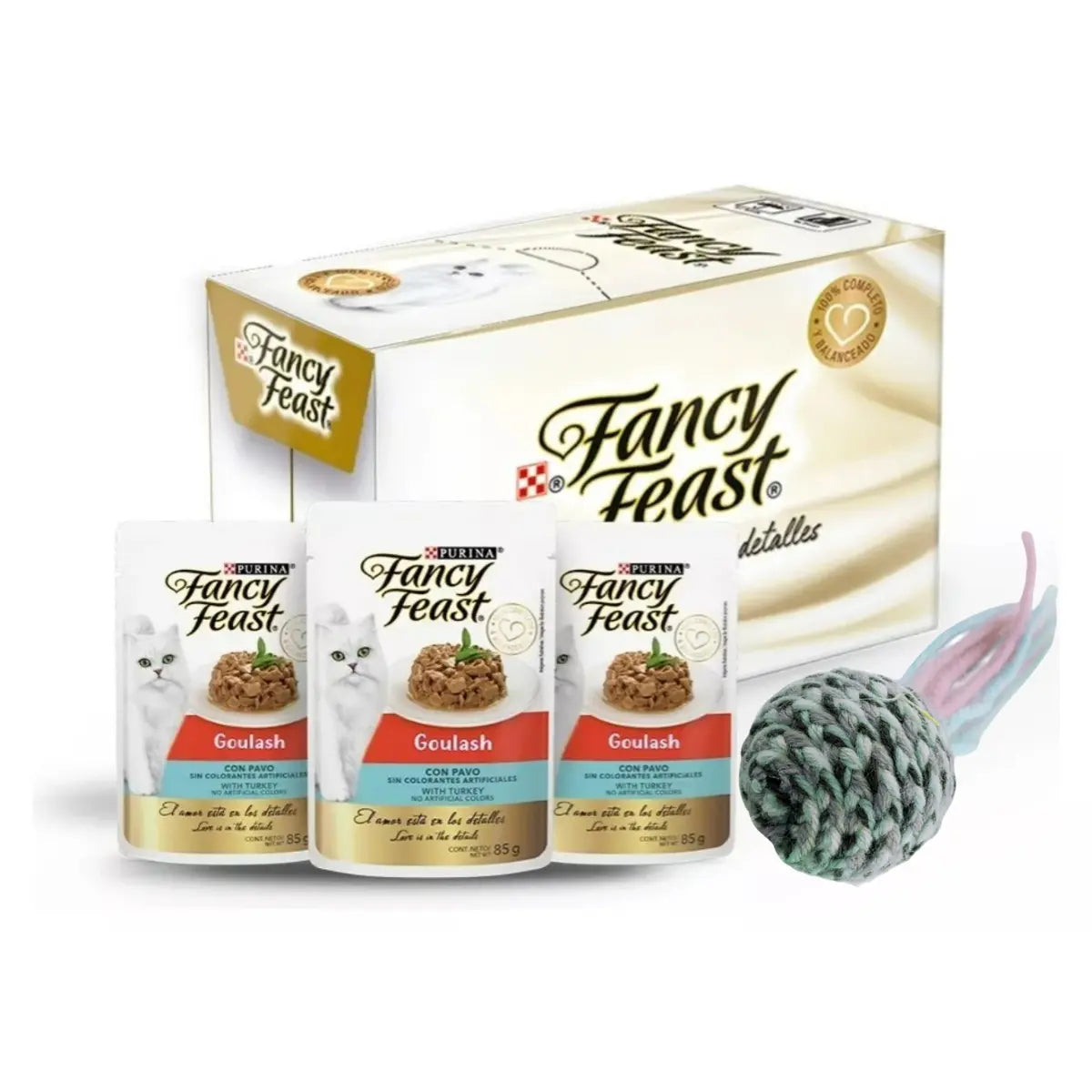 Fancy Feast Goulash de Pavo para Gato Adulto | Pack 20 Sobres Nutritivos Purina