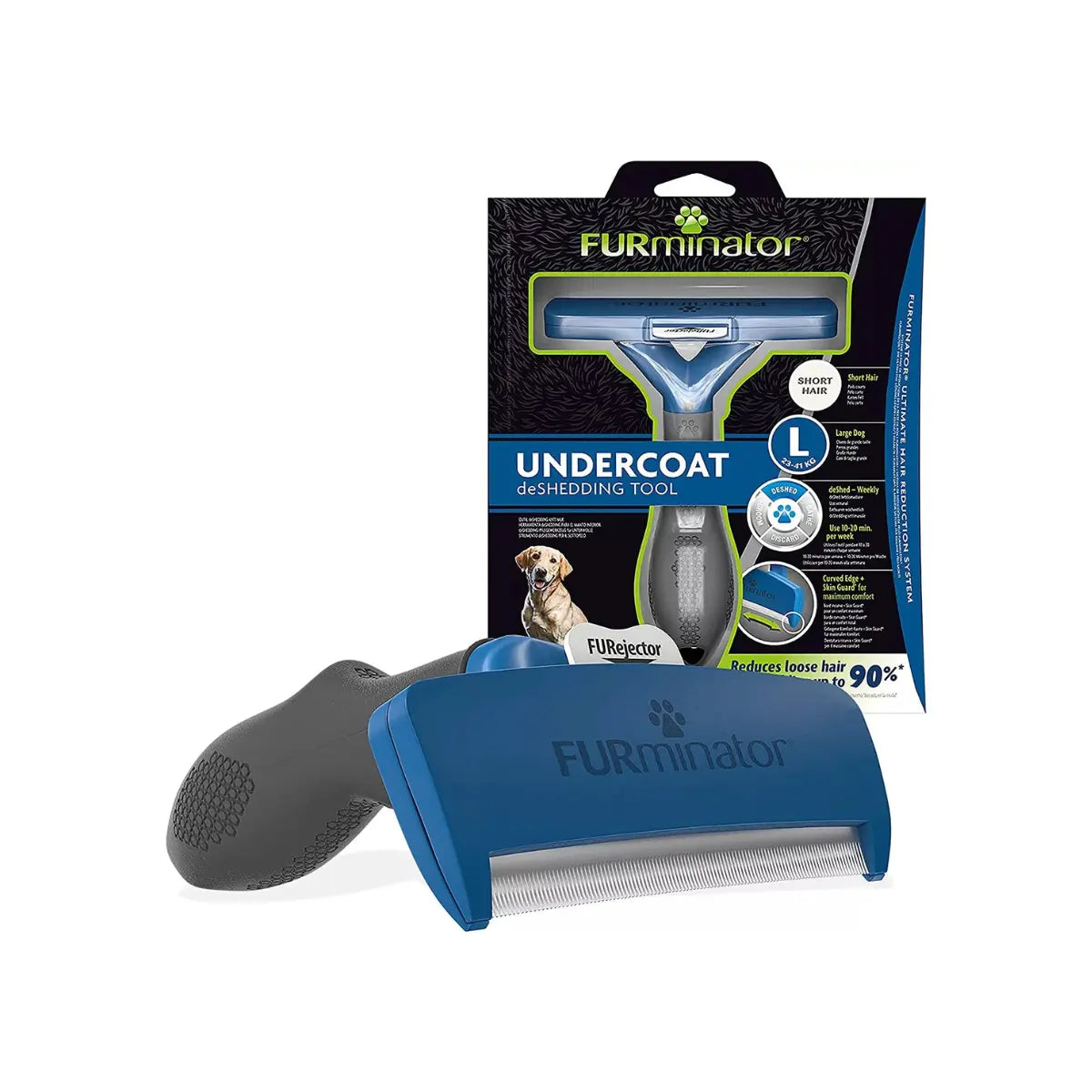 Furminator Deslanador para Perro Grande de Pelo Corto - Azul Oscuro Furminator